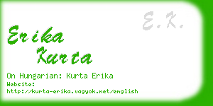 erika kurta business card